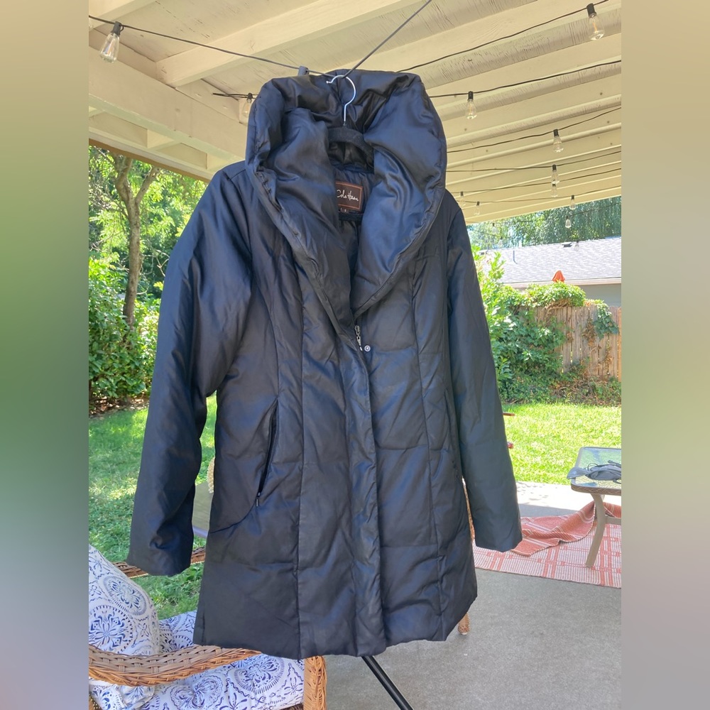 Cole han small navy blue quilted puffer